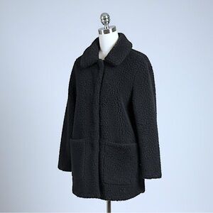 Divided Women's Coat Size S Black Long Sleeve Teddy Bear Sherling